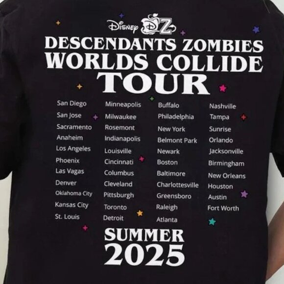 Descendants Zombies Worlds Collide Tour Shirt, Summer Music Festival 2025 Tee 24 - Picture 3 of 6